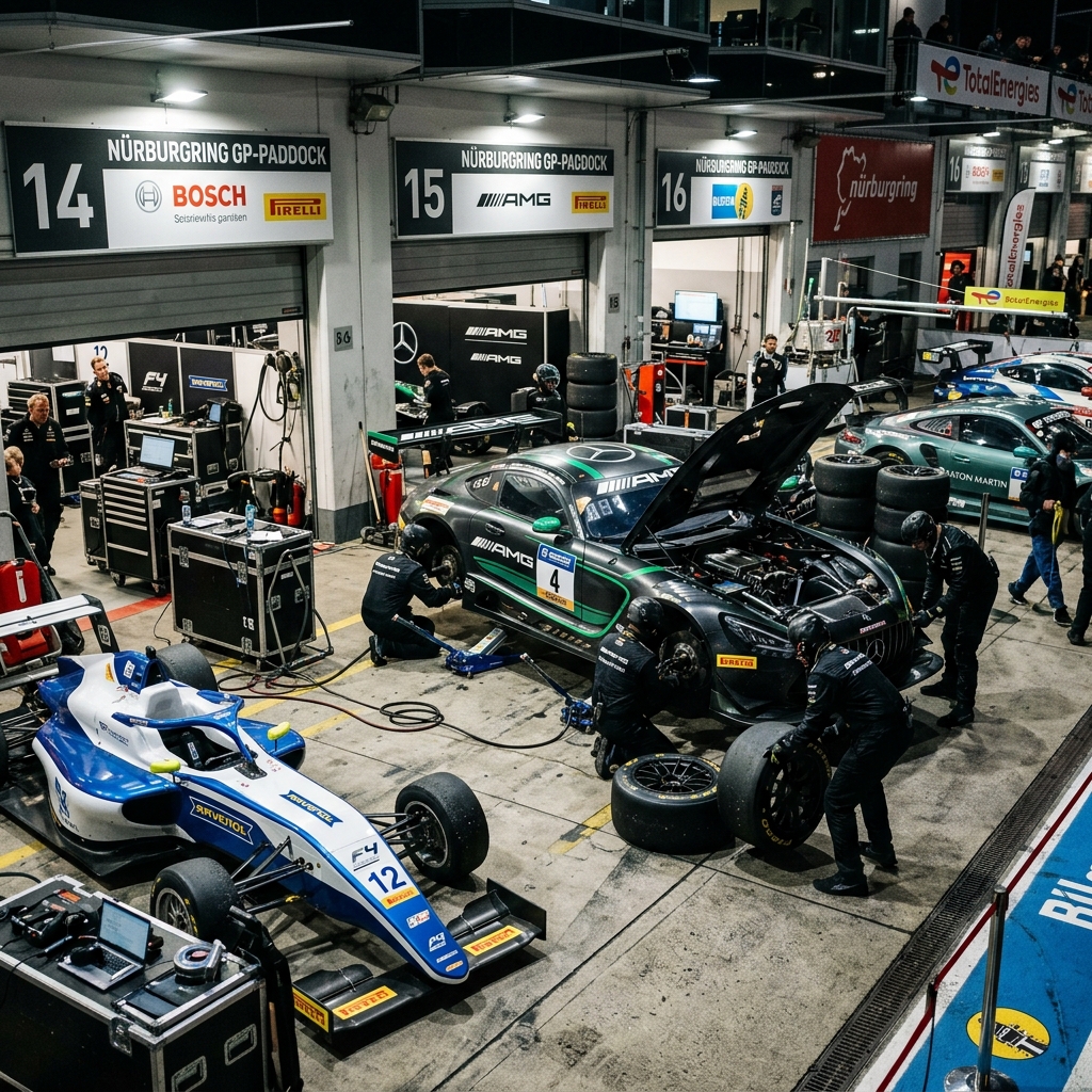 Nürburgring paddock and pit lane